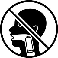 N'avalez pas les piles - icône de sécurité