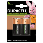 Piles rechargeables Duracell de taille C 3000mAh en pack de 2 pièces