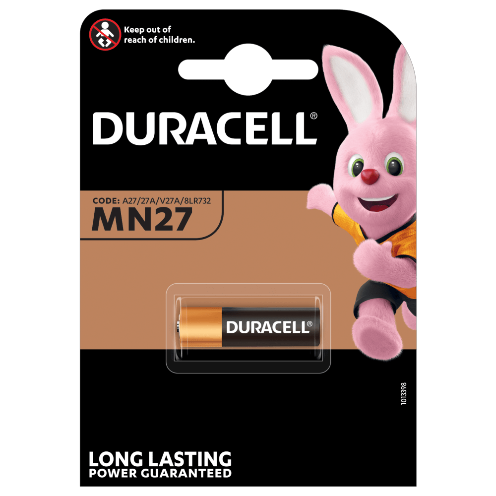 Pile Duracell alcaline MN27 12V en pack de 2