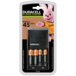 Chargeur Duracell Hi-Speed avec deux emplacements AA 1300 mAh et deux emplacements AAA 750 mAh