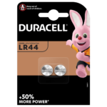 Pile bouton alcaline de taille spéciale LR44 Duracell 1,5 V 2 pièces