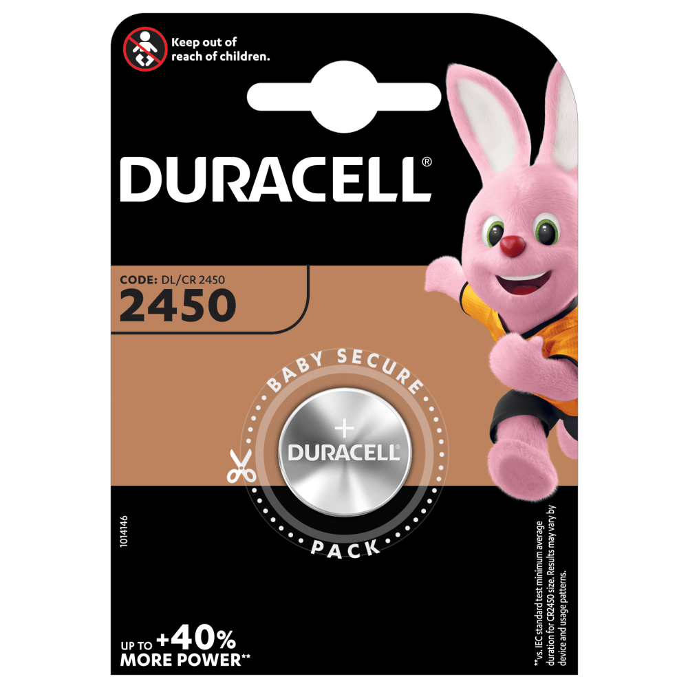 Pile lithium bouton Duracell 2450